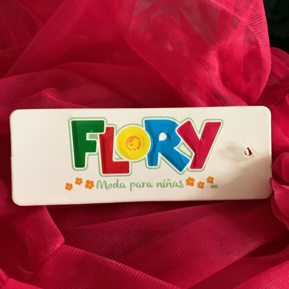 Girls Party Dress Kids Sz 1 (12 Months) Ruffles Formal Diamond Stud Detail NEW - Picture 7 of 7